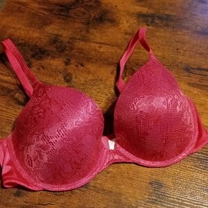 NWOT Maidenform 38B Sexy Red/pink Padded Underwire push Up Bra